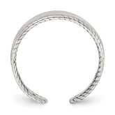 Sterling Silver Polished and Antiqued Set of 2 Toe Rings